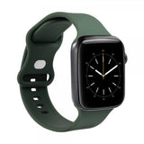 Gear Apple Watch 38/40/41/42mm Silikonihihna Oliivinvihreä