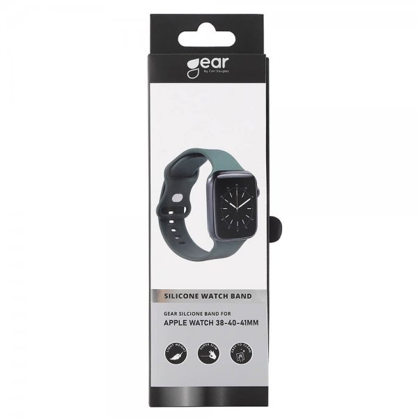 Gear Apple Watch 38/40/41/42mm Silikonihihna Oliivinvihreä