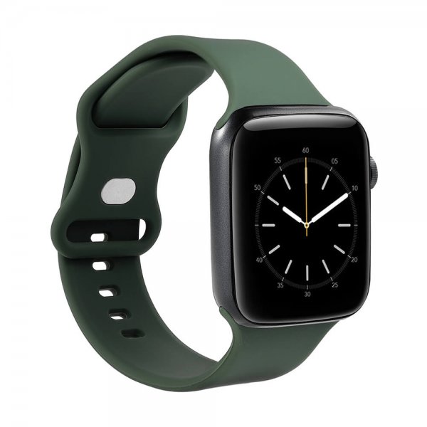 Gear Apple Watch 44/45/46mm/Apple Watch Ultra ranneke Silikoni Oliivinvihreä