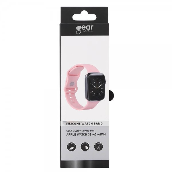 Gear Apple Watch 38/40/41/42mm Silikoniranneke Pinkki