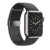 Gear Apple Watch 38/40/41/42mm ranneke, punottu nailon, musta