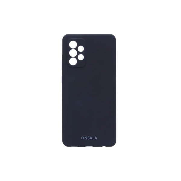 Onsala Samsung Galaxy A72 Silikonikuori Musta
