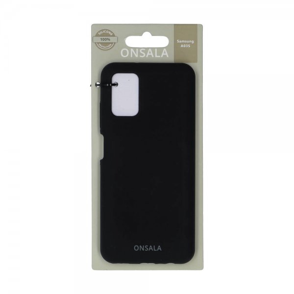 Onsala Samsung Galaxy A03s Silikonikuori Musta