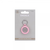 Onsala Apple AirTag-silikonpidike avaimenperällä, pinkki