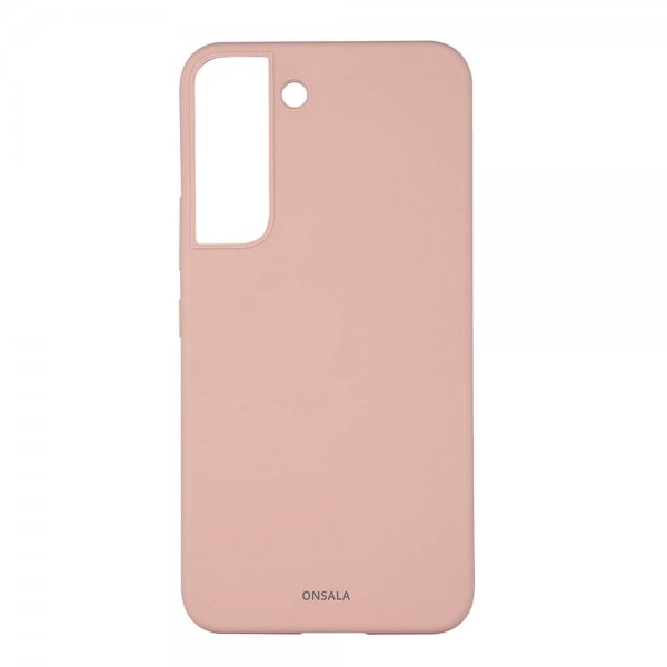 Onsala Samsung Galaxy S22 Silikonisuojakuori Hiekanvaaleanpunainen