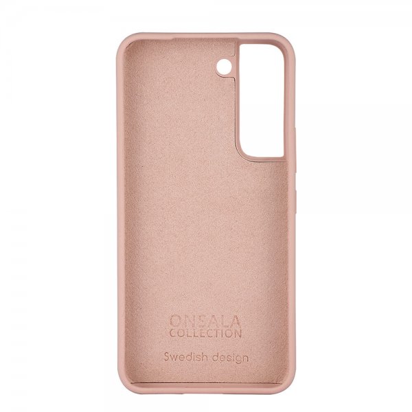 Onsala Samsung Galaxy S22 Silikonisuojakuori Hiekanvaaleanpunainen