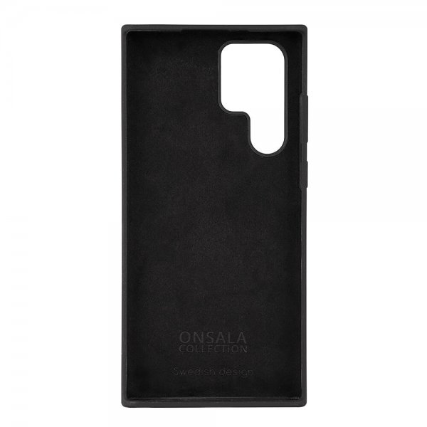 Onsala Samsung Galaxy S22 Ultra Silikonikuori Musta