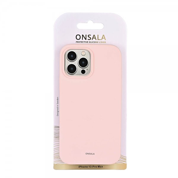Onsala iPhone 13 Pro Max Suojakuori Silikoni Chalk Pink