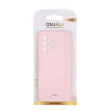Onsala Samsung Galaxy A33 5G -suojakuori, silikonia, Chalk Pink