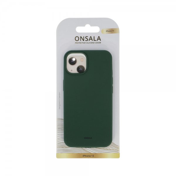 Onsala iPhone 13 Silikonikuori Oliivinvihreä