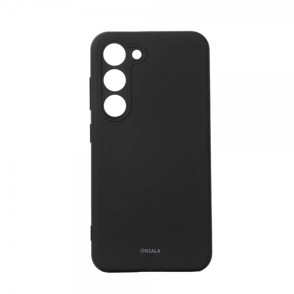 Onsala Samsung Galaxy S23 Kuori Silikoni Musta