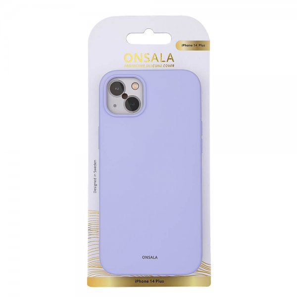 Onsala iPhone 14 Plus silikonikuori, violetti