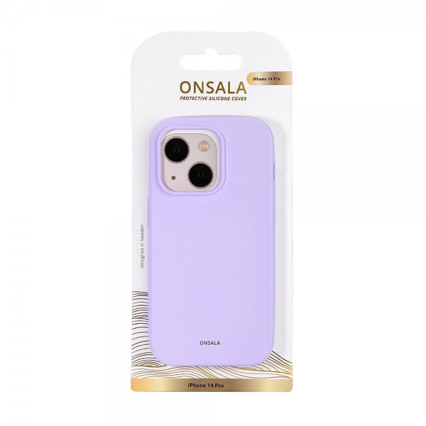 Onsala iPhone 14 Pro -silikonikuori, violetti