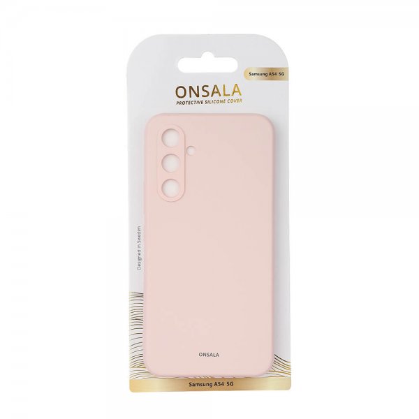 Onsala Samsung Galaxy A54 5G Kuori Silikoni Chalk Pink