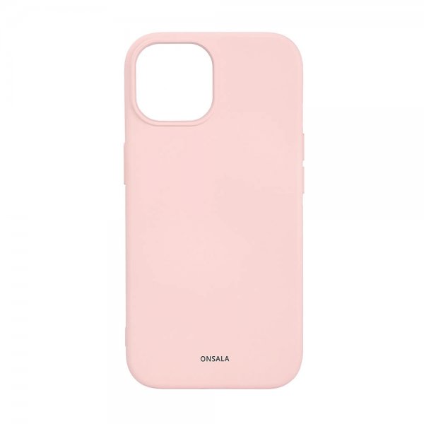 Onsala iPhone 15 -kuori Silicone Touch MagSeries Chalk Pink