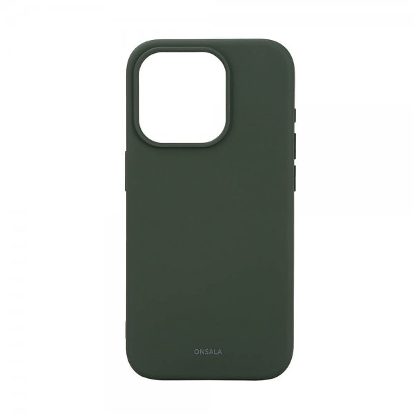 Onsala iPhone 15 Pro -silikonikuori, Touch MagSeries, Olive Green
