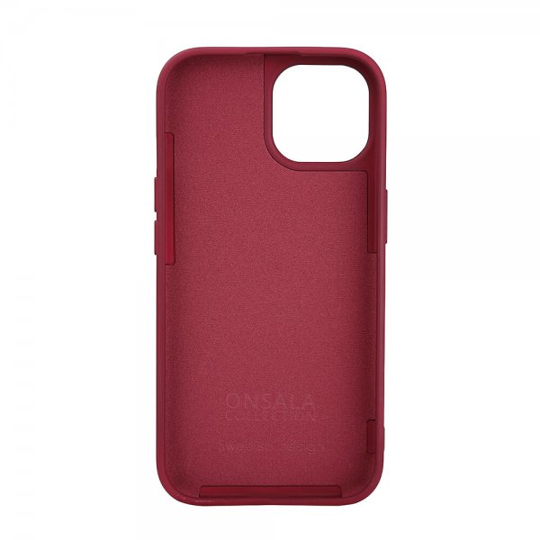 Onsala iPhone 15 Kuori Silikoni Touch MagSeries Deep Red