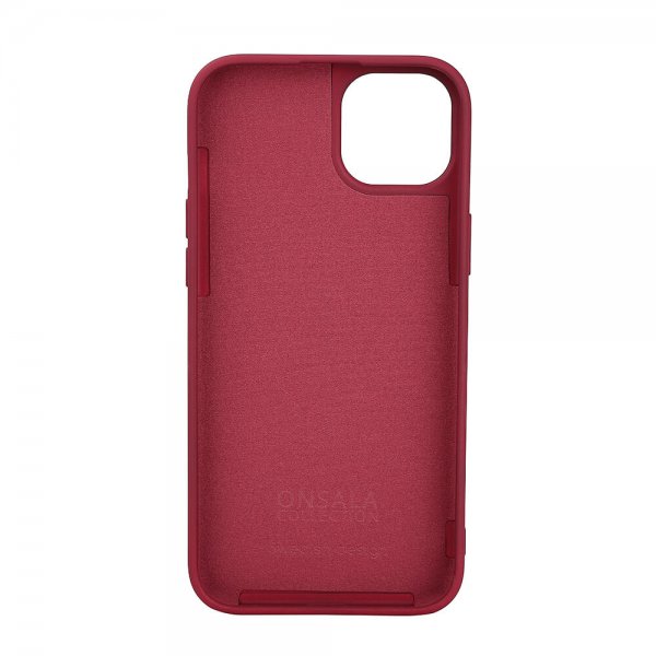 Onsala iPhone 15 Plus Suojakuori Silicone Touch MagSeries Deep Red