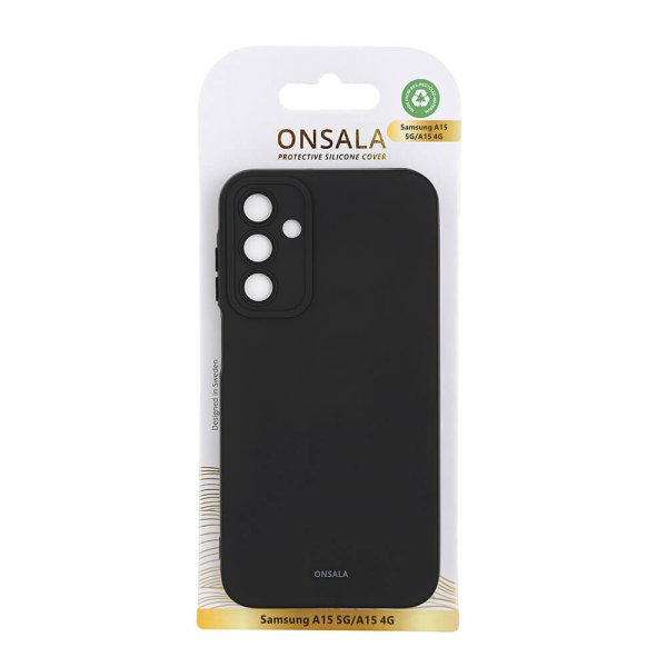 Onsala Samsung Galaxy A15 Kuori Silikoni Musta