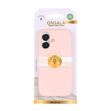 Onsala iPhone 16 -suojakuori, silikonituntuma, Chalk Pink
