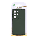 Onsala Samsung Galaxy S24 Ultra -silikonikuori, oliivinvihreä
