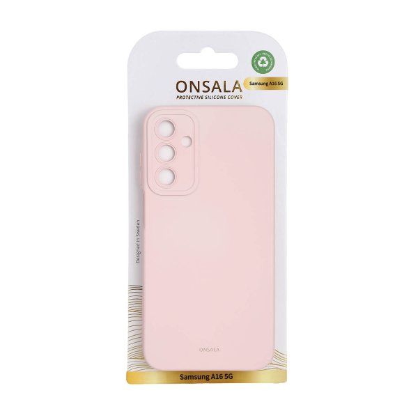 Onsala Samsung Galaxy A16 Kuori Silikonituntuma Chalk Pink