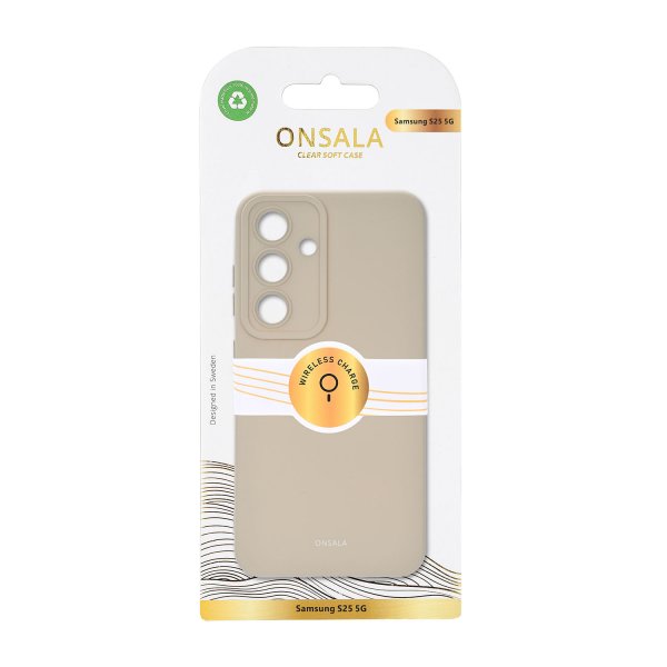 Onsala Samsung Galaxy S25 Kuori Silikonituntu Betoni