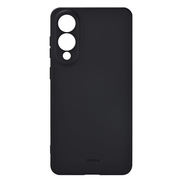 Onsala Samsung Galaxy S25 Edge Kuori Silikonituntuma Musta
