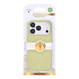 Onsala iPhone 17 Pro -kuori silikonituntumalla, lime