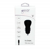 Gear Autolaturi 2xUSB 2.4A Lightning-kaapeli 1m MFI Musta