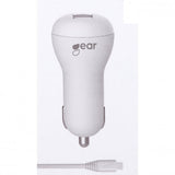 Gear Autolaturi 1xUSB 1A Micro-USB Kaapeli 1m Valkoinen