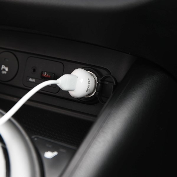 Gear Autolaturi 1xUSB 1A Micro-USB Kaapeli 1m Valkoinen