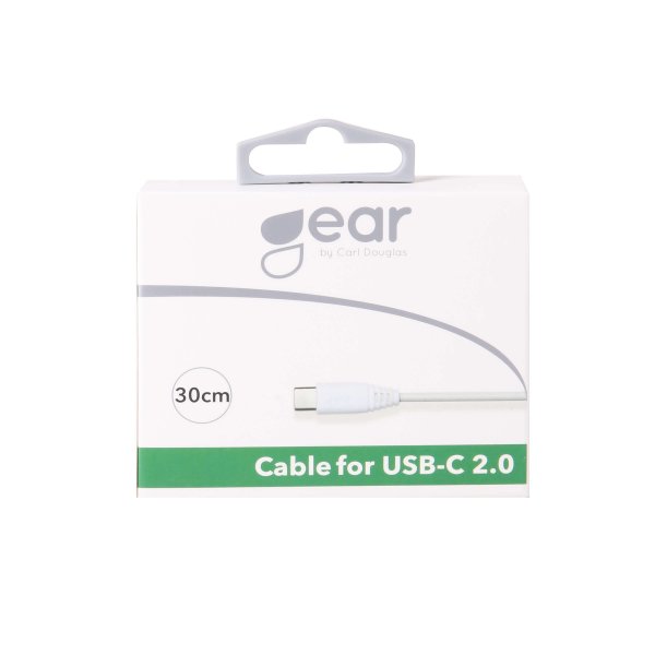 Gear USB-A–USB-C-latauskaapeli 0,3 m, valkoinen