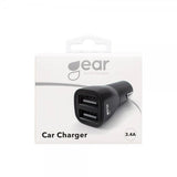 Gear Autolaturi 2xUSB-A 3.4A Musta