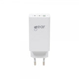 Gear-laturi GAN 2xUSB-C + 1xUSB-A PD 65W, valkoinen