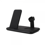Gear Langaton Kolmois-QI-laturi Puhelimelle/Kellolle/AirPodseille 20W Musta