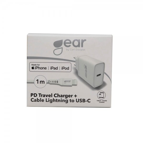 Gear-laturi 1xUSB-C PD 20W Kaapeli Lightning–USB-C