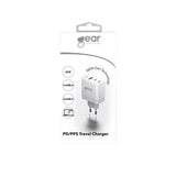 Gear Laturi GAN 2xUSB-C + 1xUSB-A PD/PPS 65W Valkoinen