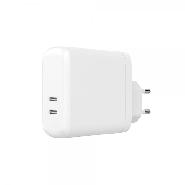 Gear Laturi 2xUSB-C PD 60W Valkoinen