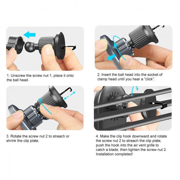 Gear MagSerie Puhelinteline Ilmanvaihtoaukko MagSafe-lataus 15W
