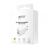 Gear Laturi PD/PPS Travel Charger 30W + QC 18W Valkoinen