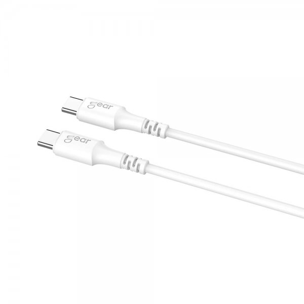Gear Kaapeli USB-C–USB-C 0,5m Valkoinen