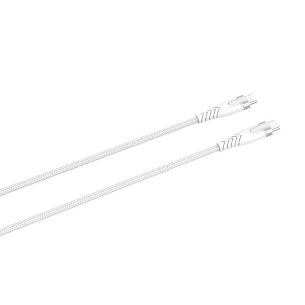 Gear Kevlar USB-C–USB-C -kaapeli 1,5 m valkoinen