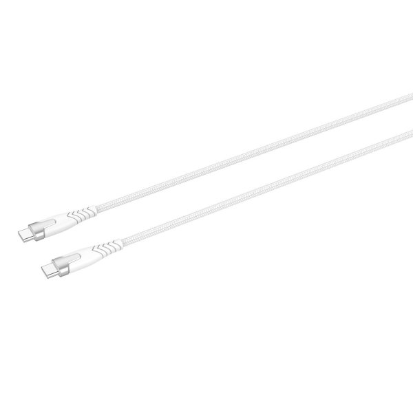 Gear Kevlar USB-C–USB-C -kaapeli 1,5 m valkoinen