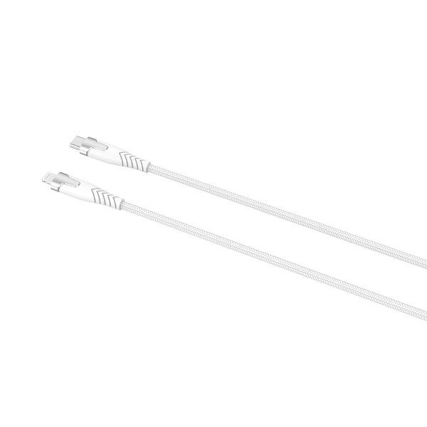 Gear USB-C–Lightning Kevlar-kaapeli 1,5 m, valkoinen