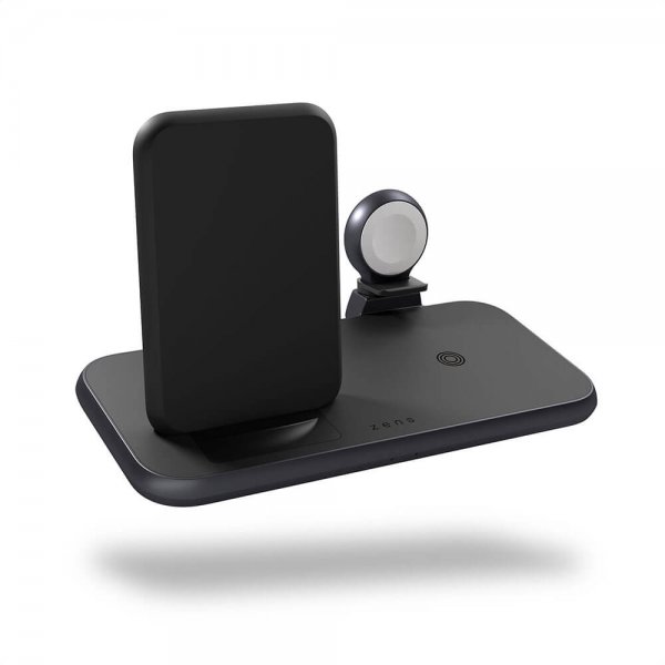 Zens 4 in 1 Stand+Watch langaton laturi alumiini musta