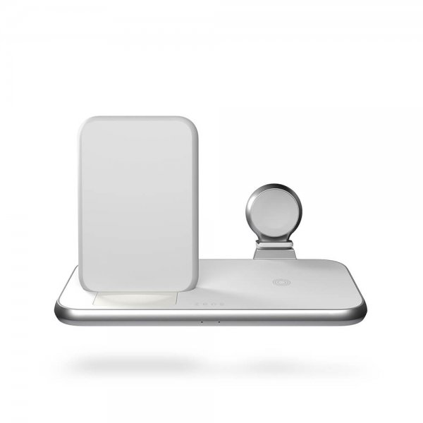 Zens 4-in-1 Stand+Watch langaton laturi alumiini, valkoinen