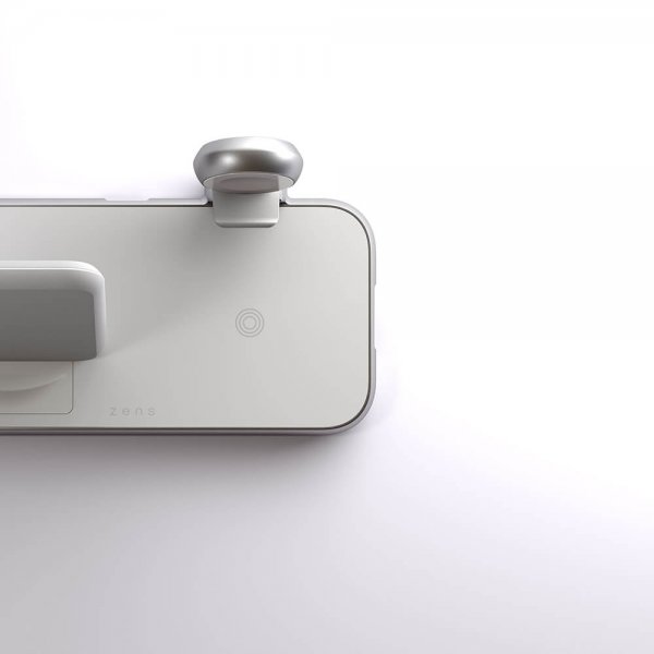 Zens 4-in-1 Stand+Watch langaton laturi alumiini, valkoinen