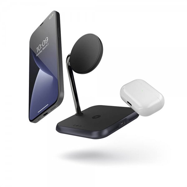Zens langaton laturi 3in1 Alu 10W Qi Fast Charge MagSafe