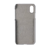 Onsala iPhone X/Xs Kuori Aitoa Nahkaa Harmaa